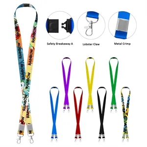 3/4" Open Double Ended Breakaway Lanyard W/ Metal Crimp