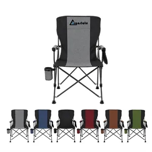 330lbs Capacity Portable Folding Camping Chair W/ Cup Holder