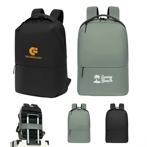 15" Lightweight Business Laptop Backpack W/Luggage Strap