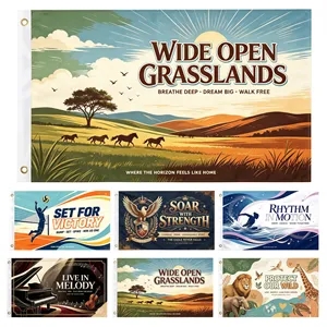 4'x6' Double Sided Printed Polyester Flags For Outside
