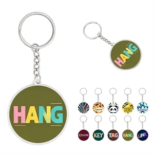2" Full Color Round Clear Acrylic Keychain