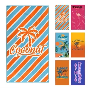 30"x60" Dye Sublimation Lightweight Microfiber Beach Towel