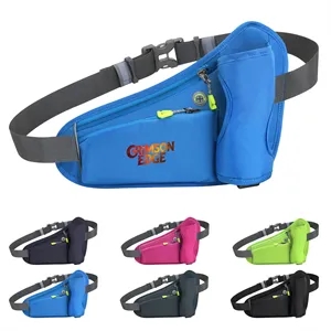 Sports Hydration Fanny Pack W/ Bottle Holder & Earphone Port