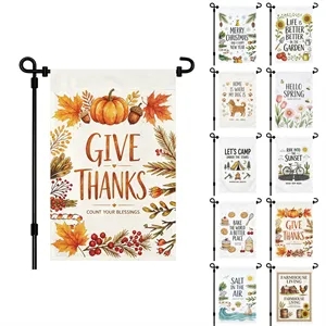 Full Color Polyester Double Side Garden Flag 12"x18"