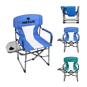 Portable Folding Camping Beach Chair W/ Side Table