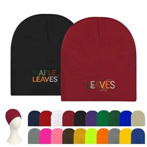 Acrylic Unisex Level Knit Beanie Cap