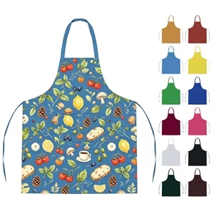 Dye Sublimation Adjustable Cooking Apron W/ 2 Pockets
