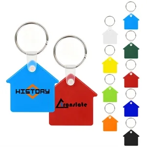 House Shaped PVC Keychain Key Tag