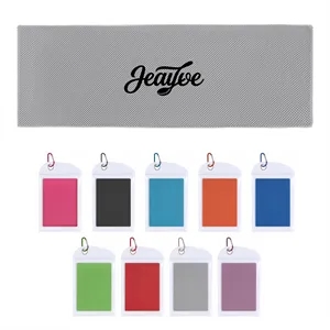 Super Cool Microfiber Cooling Towel W/ Carabiner