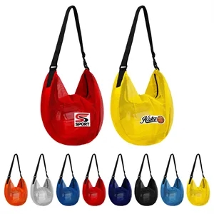 Mesh Crossbody Basketball Bag W/ Adjustable Strap