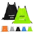 Breathable Polyester Mesh Drawstring Bag W/ Pockets | https://www.bestnamebadges.com