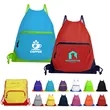 Waterproof Gym Drawstring Backpack W/ Zipper Pockets | https://www.bestnamebadges.com