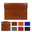 A4 Leather Envelope File Folder Pouch W/ Magnetic Snap | https://www.bestnamebadges.com