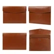 A4 Leather Envelope File Folder Pouch W/ Magnetic Snap | https://www.bestnamebadges.com