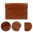 A4 Leather Envelope File Folder Pouch W/ Magnetic Snap | https://www.bestnamebadges.com
