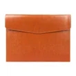 A4 Leather Envelope File Folder Pouch W/ Magnetic Snap | https://www.bestnamebadges.com