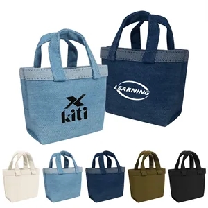 Mini Canvas Tote Bag 5"x2"x3.3"