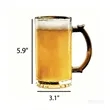 17oz Glass Beer Mug Large Capacity Handheld Bar Drinking Cup | https://www.bestnamebadges.com