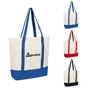 Large Two Tone 12Oz Canvas Shopping Bag