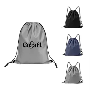 Polyester Reflective Drawstring Backpack 11.8"x16.5"