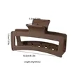 Large Rectangular Matte Shark Hair Claw Clip for Women | https://www.bestnamebadges.com