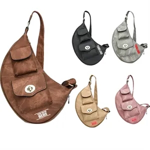 Brown Leather Vintage Crossbody Large Sling Bag For Women