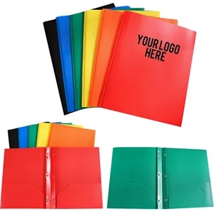 2 Pockets Plastic File Folders for Documents School Supplies