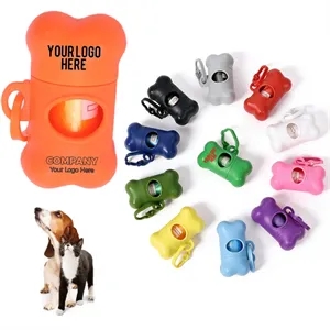 Portable Bone Shaped Pet Waste Dog Poop Bag Dispenser