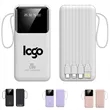 10000mAh Portable Power Bank 4 Cables with Flashlight | https://www.bestnamebadges.com