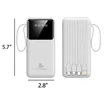 10000mAh Portable Power Bank 4 Cables with Flashlight | https://www.bestnamebadges.com