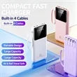 10000mAh Portable Power Bank 4 Cables with Flashlight | https://www.bestnamebadges.com