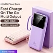 10000mAh Portable Power Bank 4 Cables with Flashlight | https://www.bestnamebadges.com