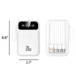 10000mAh Portable Power Bank 4 Cables with Flashlight | https://www.bestnamebadges.com