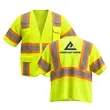 Hi-Vis Class 3 Short-Sleeve Mesh Safety Vest With Zipper | https://www.bestnamebadges.com