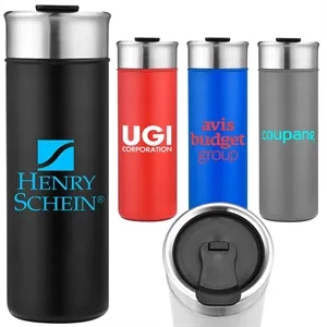 18oz Double-Wall Insulated Stainless Steel Tumbler with Flip