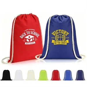 8 Ounce Cotton Drawstring Backpack