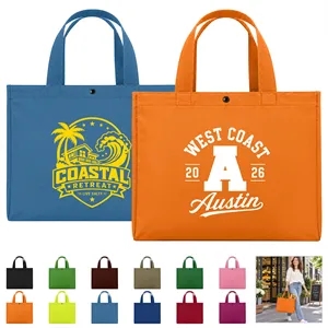 Reusable Oxford Shopping Tote Bag W/ Gusset 17"x4.7"x13"