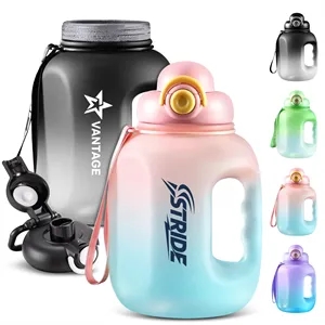 54Oz Large Sports Water Bottle W/ Handle and Straw
