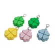 FourLeaf Clover Fidget Keychain with LED Light  | https://www.bestnamebadges.com