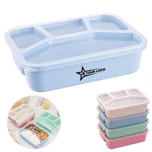 Wheat Straw 4 Compartment Food Bento Box