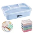 Wheat Straw 4 Compartment Food Bento Box | https://www.bestnamebadges.com