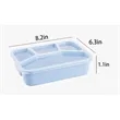 Wheat Straw 4 Compartment Food Bento Box | https://www.bestnamebadges.com