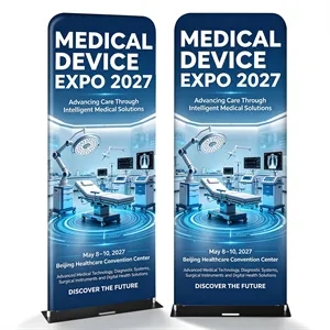 2 Sided Custom Tension Fabric Display Banner W/ Hardware