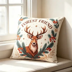 Full Color Brushed Polyester Throw Pillow & Cover 17"x17"