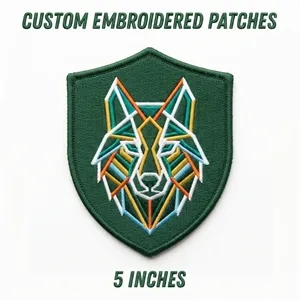 5 inches 100% Custom Embroidered Patches - Peel & Stick