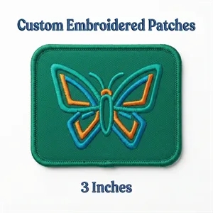 3 inches 100% Custom Embroidered Patches - Peel & Stick