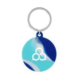 Eco Silicone Swirl Keychains - Round