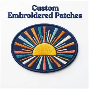 50% Custom Embroidered Patches - Hook & Loop Backing