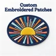 50% Custom Embroidered Patches - Hook & Loop Backing | https://www.bestnamebadges.com
