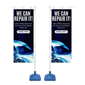 10Ft Nobori Flag Kit With Telescopic Flagpole
